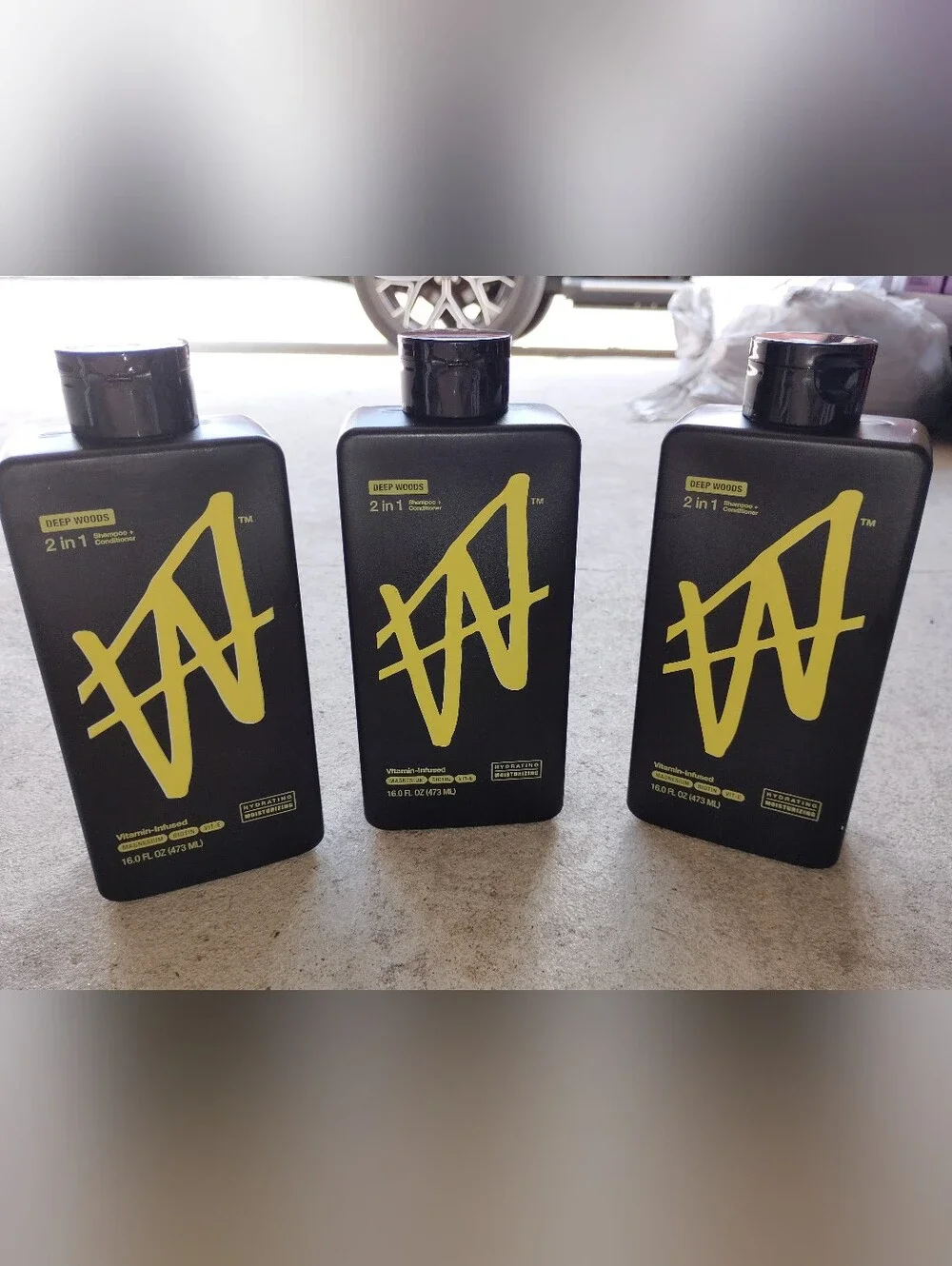 Deep Woods 2-in-1 Men’s Body + Hair Wash — Black with Yellow Logo